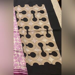 Coach Cotton and Silk Square Scarf